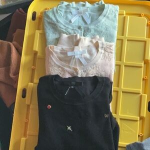 Bread N Butter Sweater Size 1 Women’s Bundle Green Peach Black